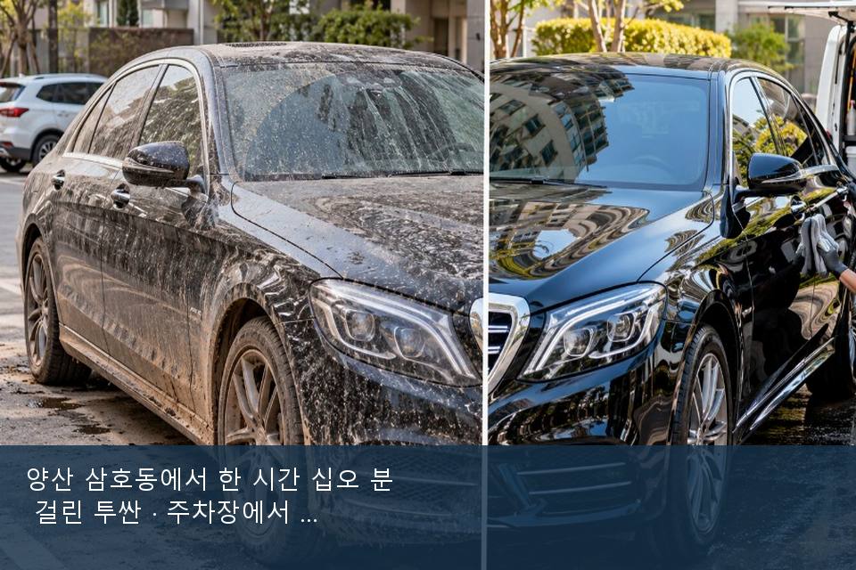 양산 삼호동에서 한 시간 십오 분 걸린 투싼 · 주차장에서 부른 날