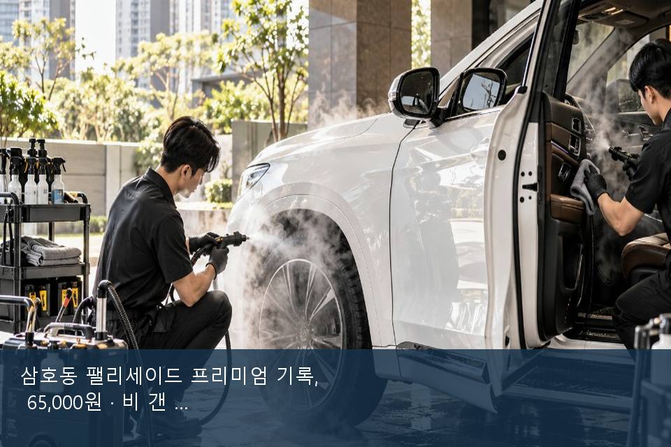 삼호동 팰리세이드 프리미엄 기록, 65,000원 · 비 갠 뒤의 작업